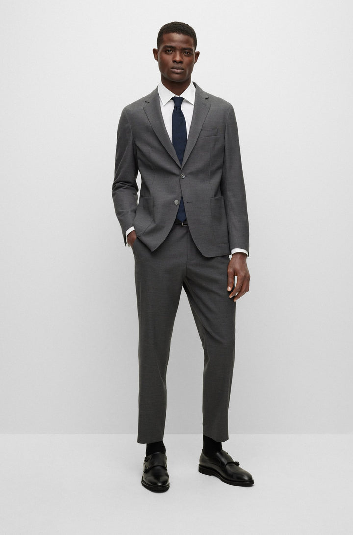 BOSS Slim Fit Formal Shirts in cotton - H-HANK-TUX1-DC-224 10245425 01-50480093- Concorde Fashion#color_white-100