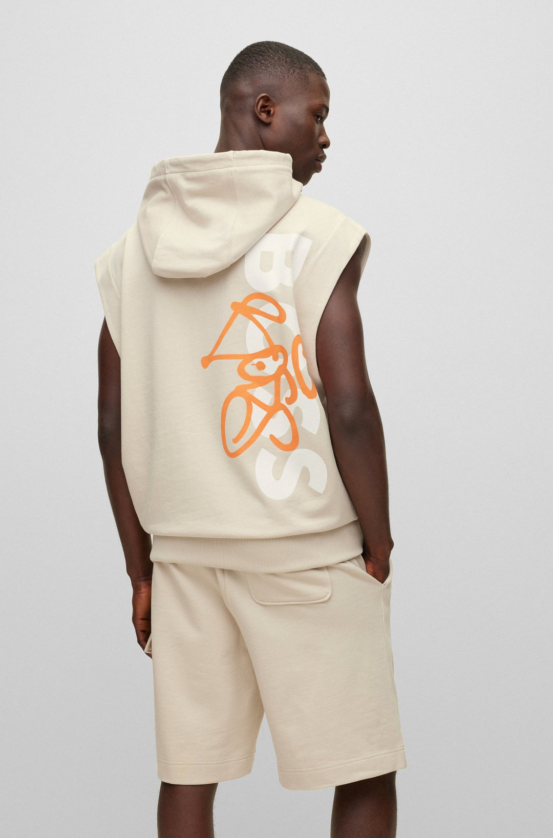 BOSS Relaxed Fit Hoodies in cotton - WILETGRAFFITI_EC 10246528 01-50483197- Concorde Fashion#color_beige-281