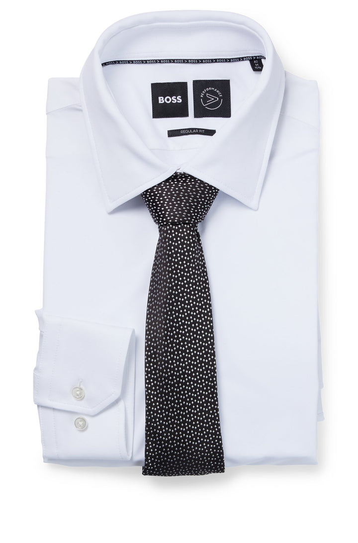BOSS  Ties in Silk - H-TIE 7.5 CM-222 10246754 01-50485798- Concorde Fashion#color_black-001