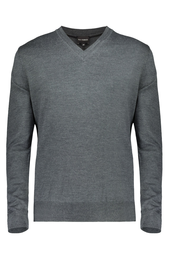 Roy Robson Regular Fit Sweaters in Wool -   5052 - Concorde Fashion#color_grey-008