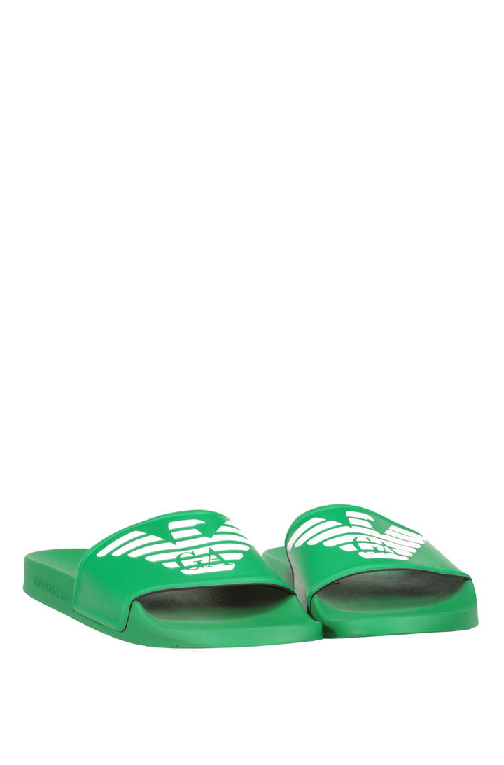 Emporio Armani   Slippers in Polyester -   X4PS01 XL828 - Concorde Fashion#color_green-m589