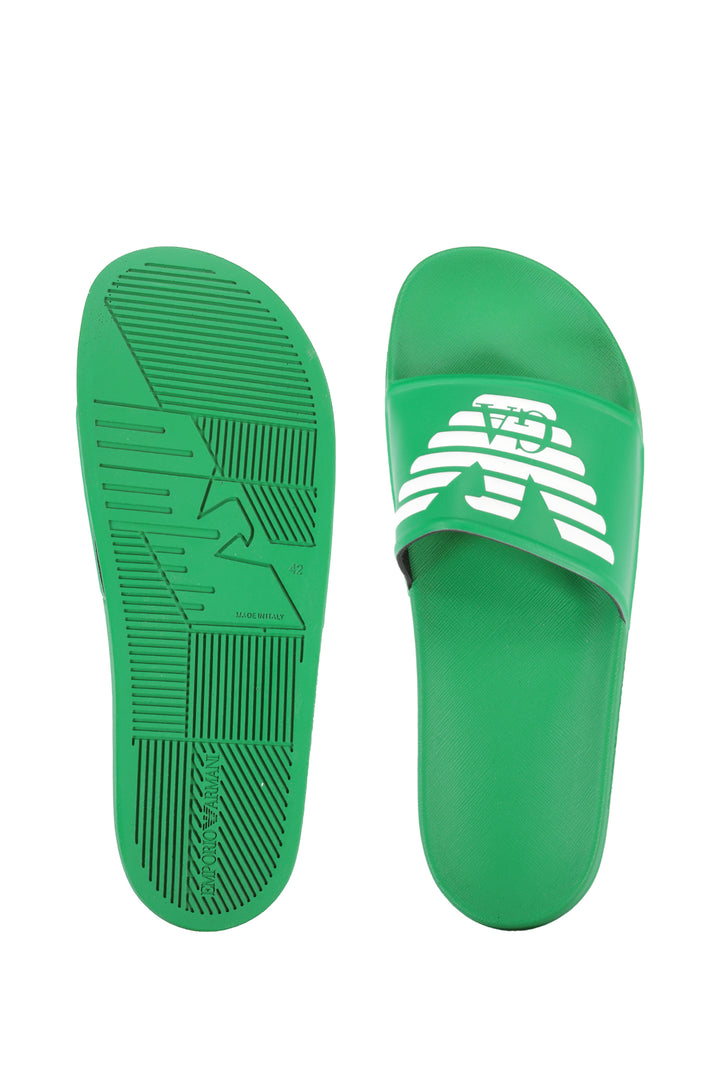 Emporio Armani   Slippers in Polyester -   X4PS01 XL828 - Concorde Fashion#color_green-m589